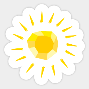 yellow diamond shaped sun vector Sticker